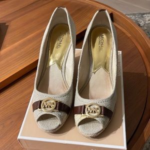 Cute open toe MK wedges